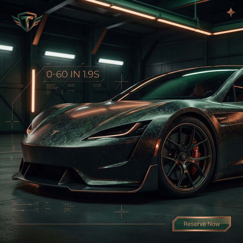 Teslo EV ad — Reserve Now