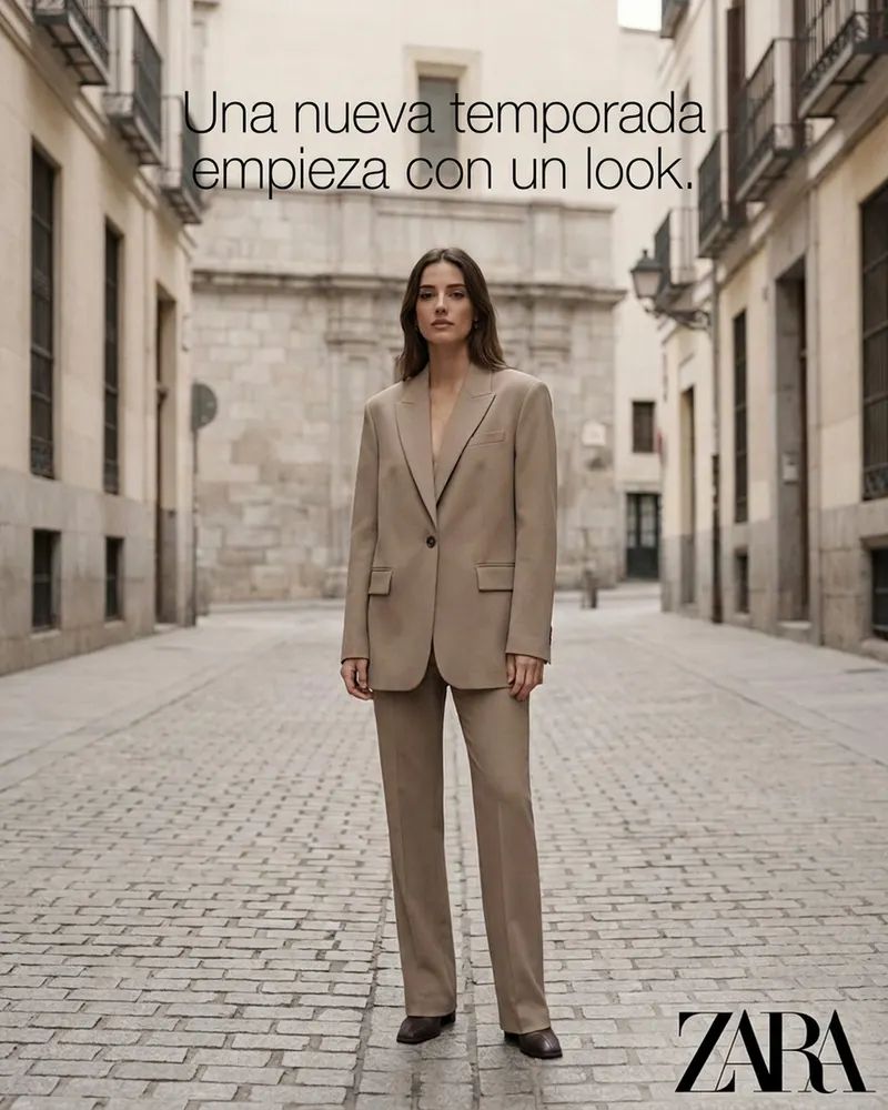 Concept Instagram post for Zara, made with Sphere. Headline: Una nueva temporada empieza con un look.